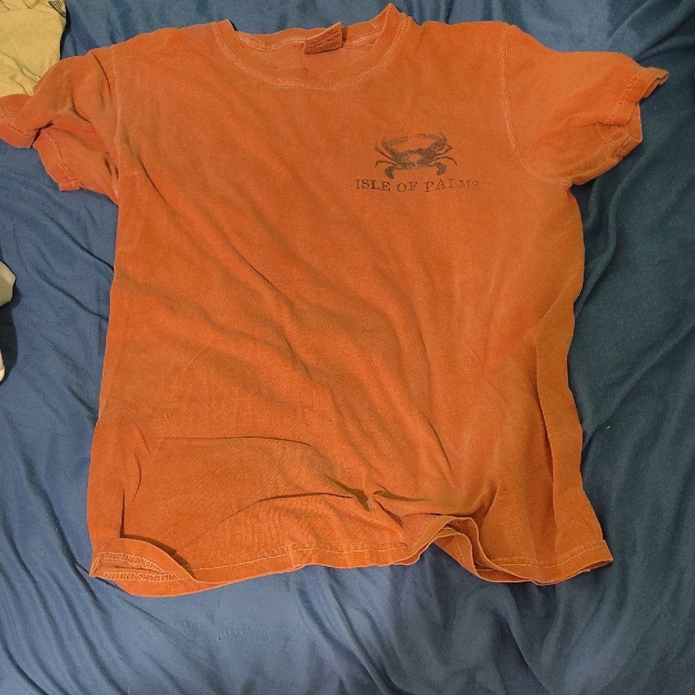 Orange Graphic T-Shirt with Crab Design